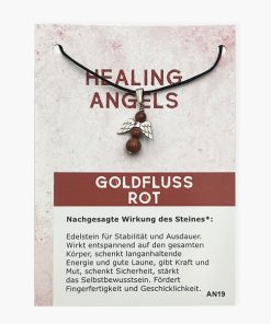 Healing Angels Goldfluss rot Glücksengel Anhänger auf großer Karte