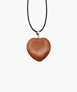 Anhänger Herz groß aus Goldfluss rot