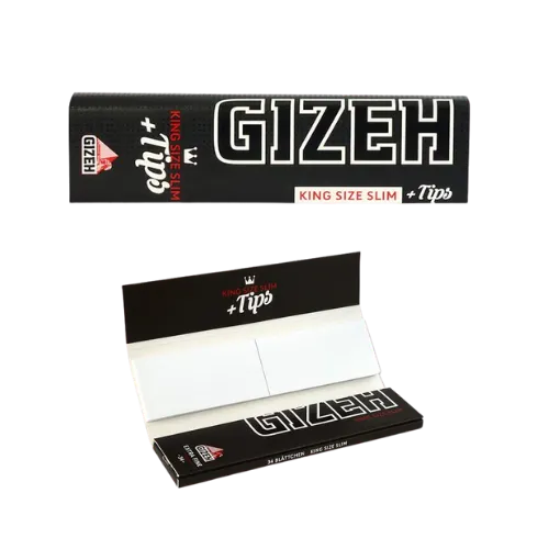 ‚Gizeh Black‘ KS Slim Extra Fine + Tips