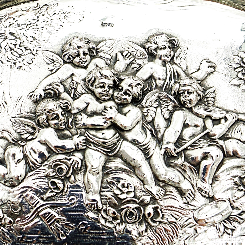 Riesige Durchbruchschale aus Silber – Hanau - Image 3