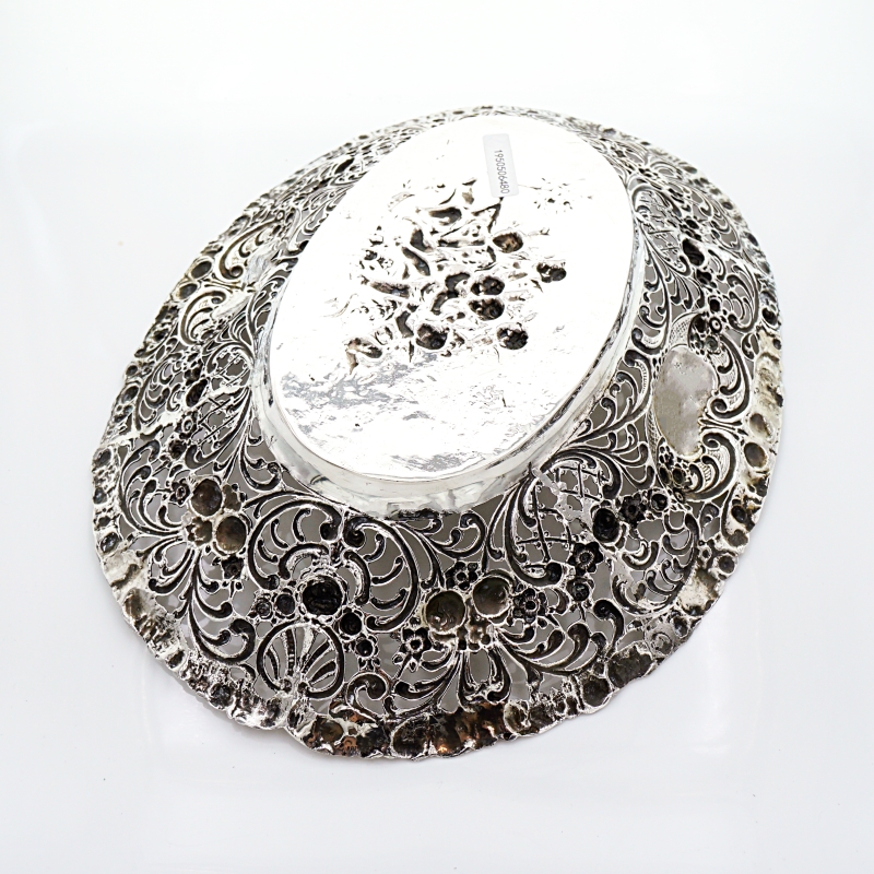 Riesige Durchbruchschale aus Silber – Hanau - Image 5