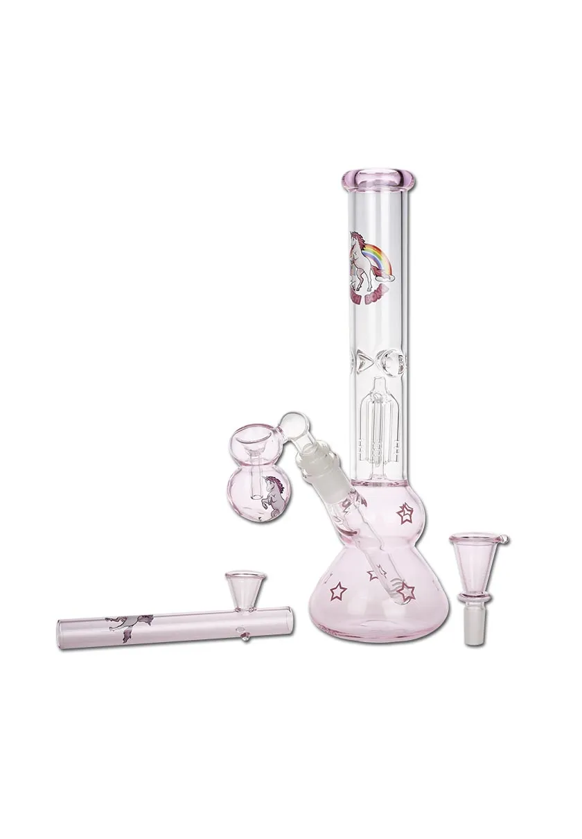 Einhorn-Bong 30cm (Bitch Bong) Pink 💗Kofferbong - Image 2