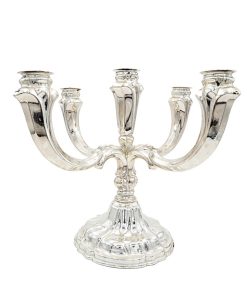 Kerzenleuchter 5-flammig – Barockstil, versilbert