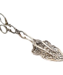 Große Gebäckhebezange in Silber