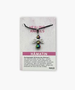 Healing Angels Hämatin multicolor Glücksengel Anhänger auf kleiner Karte