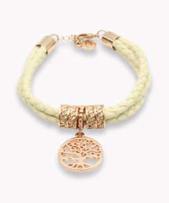 Armband Lebensbaum Equilibrium rhodiniert in Geschenkbox beige