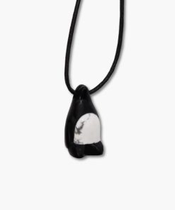 Pinguin Anhänger aus Onyx & Howlith weiß