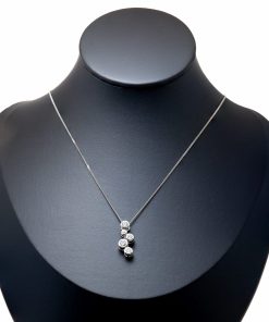 Panzerkette mit Zirkonia Anhänger 925 Sterlingsilber