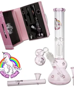 Einhorn-Bong 30cm (Bitch Bong) Pink 💗Kofferbong