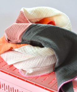 Quadrat-Halstuch, 130 x 130cm, offwhite/peach/old rosé/old green