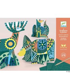 Djeco 3D-Kratzbilder Skulpturen Folkloristische Tiere