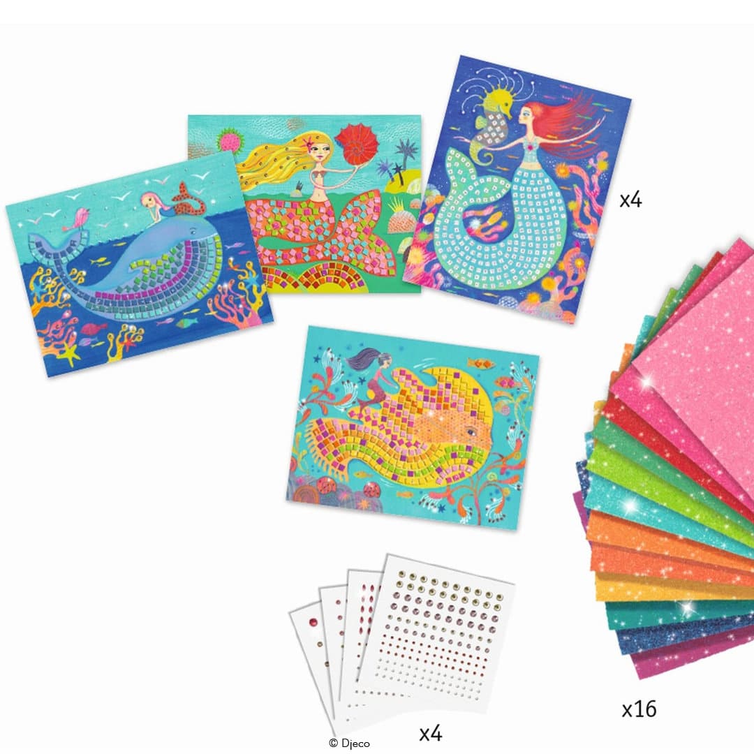 Mosaik-Bastelset glitzernde Meerjungfrauen - Image 2