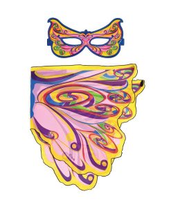 Dreamy Dress-Ups Kostümflügel und Maske Set Regenbogenfee