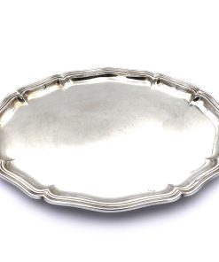 Silber Tablett Chippendale Oval 30 x 23 cm aus 835 Silber W. Binder