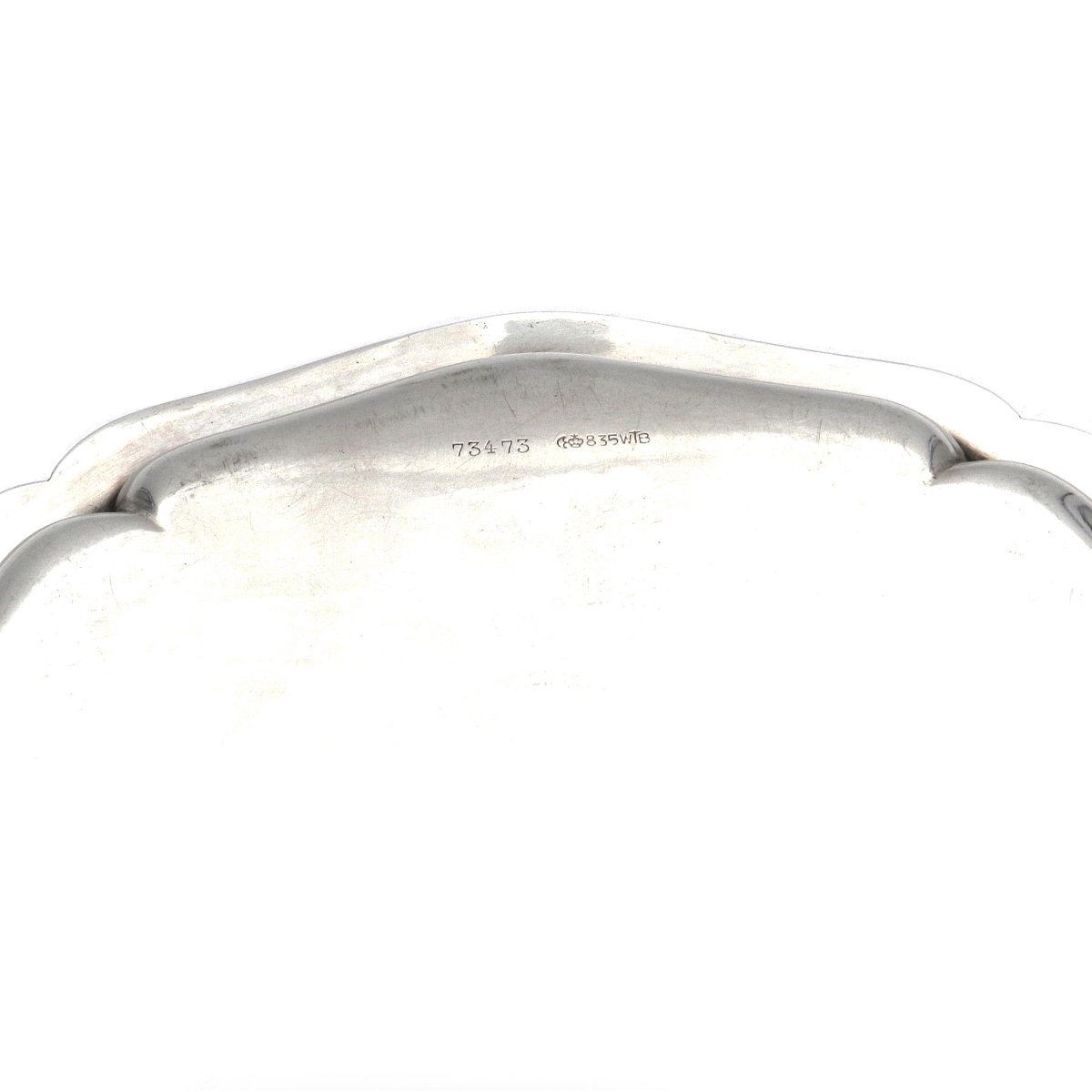 Silber Tablett Chippendale Oval 30 x 23 cm aus 835 Silber W. Binder - Image 6