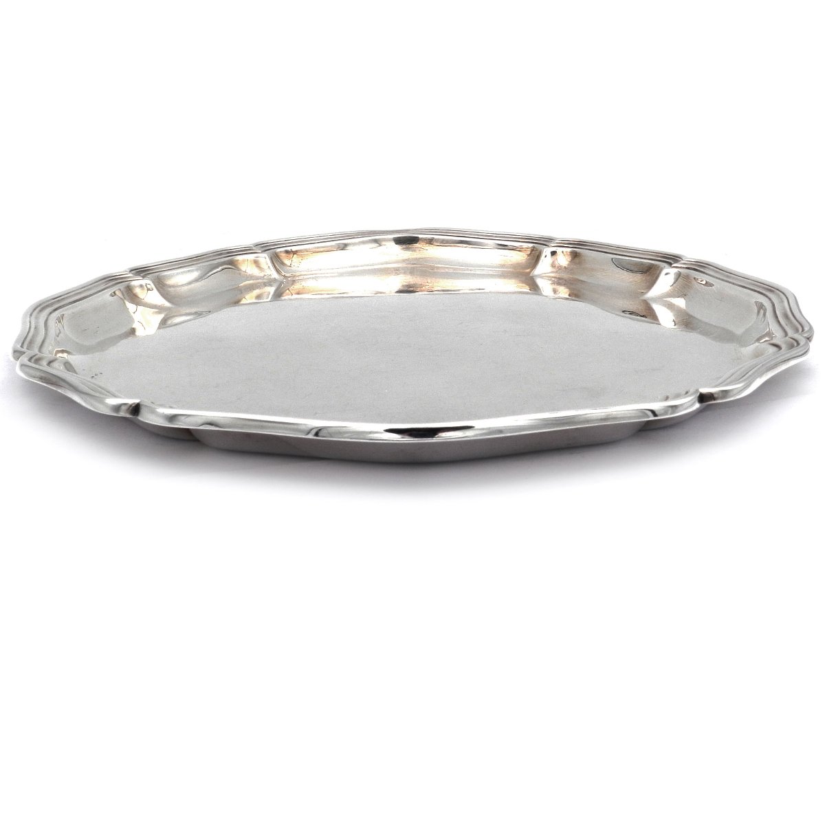Silber Tablett Chippendale Oval 30 x 23 cm aus 835 Silber W. Binder - Image 3