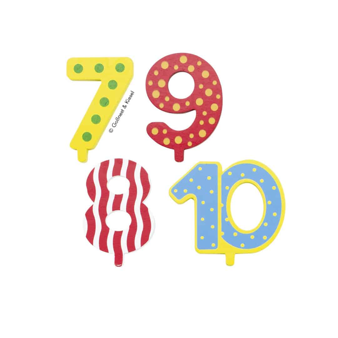 Ergänzungs-Zahlen 7-10 für Goki Geburtstagszug