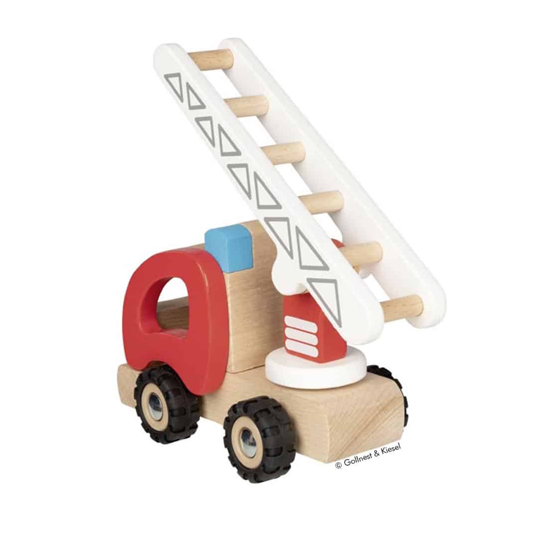 Goki Feuerwehr Leiterwagen aus Holz - Image 3