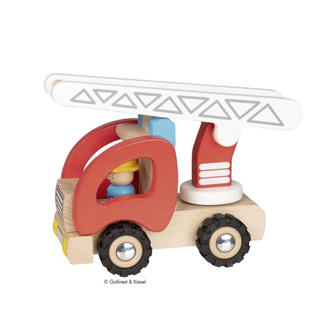 Goki Feuerwehr Leiterwagen aus Holz