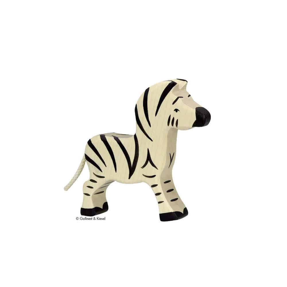 Holztiger Holzfigur kleines Zebra