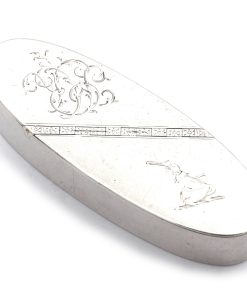 Antike George III Silber Snuff Box als Doppeldose – Schnupftabak Dose England um 1790