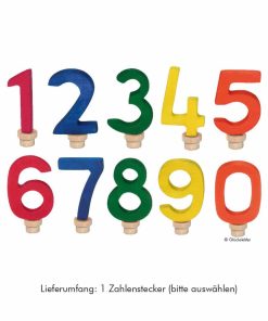 Glückskäfer Zahlenstecker 0 bis 9 für Geburtstagsdeko