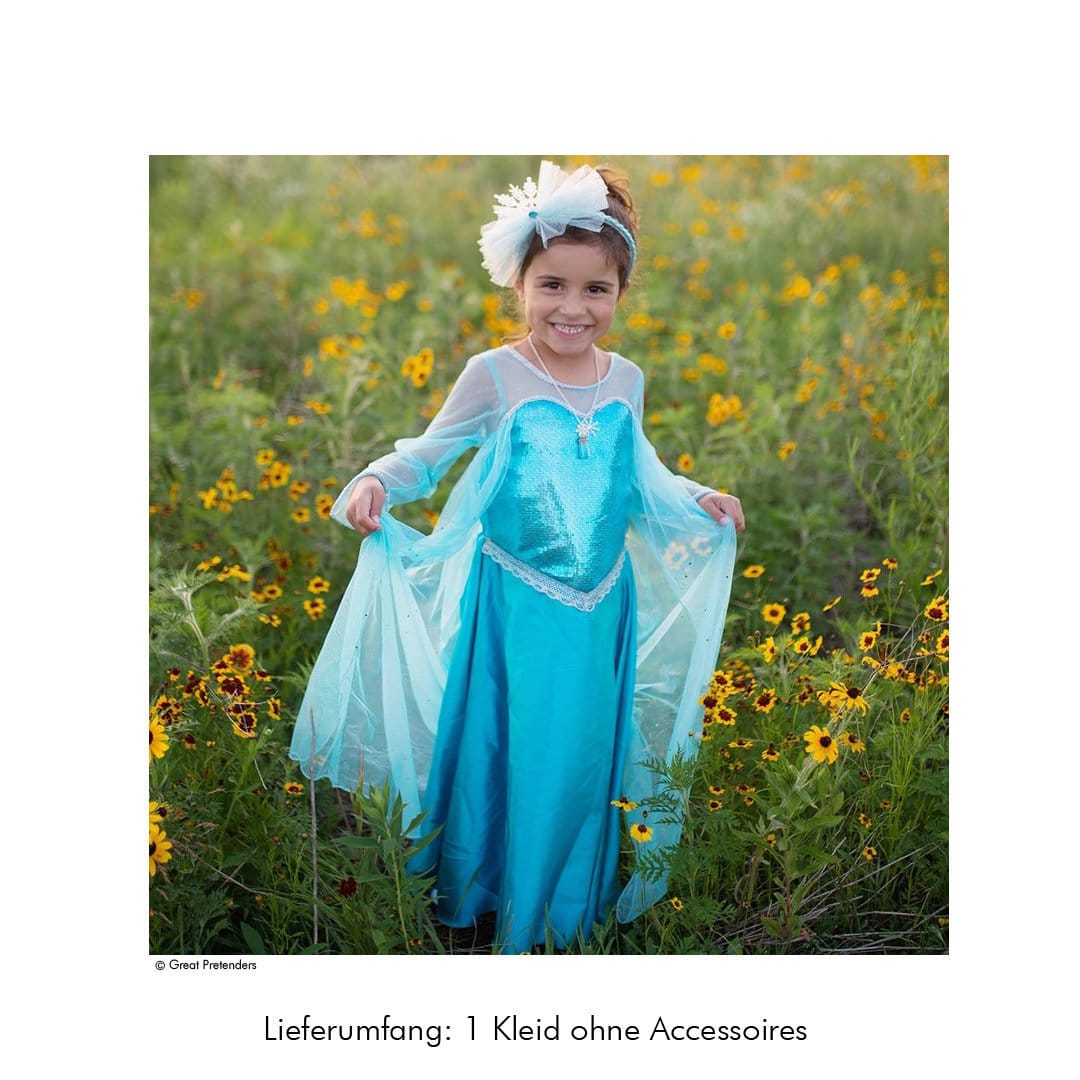Great Pretenders Kostüm Kristallkönigin Türkis mit Schleier - Image 2