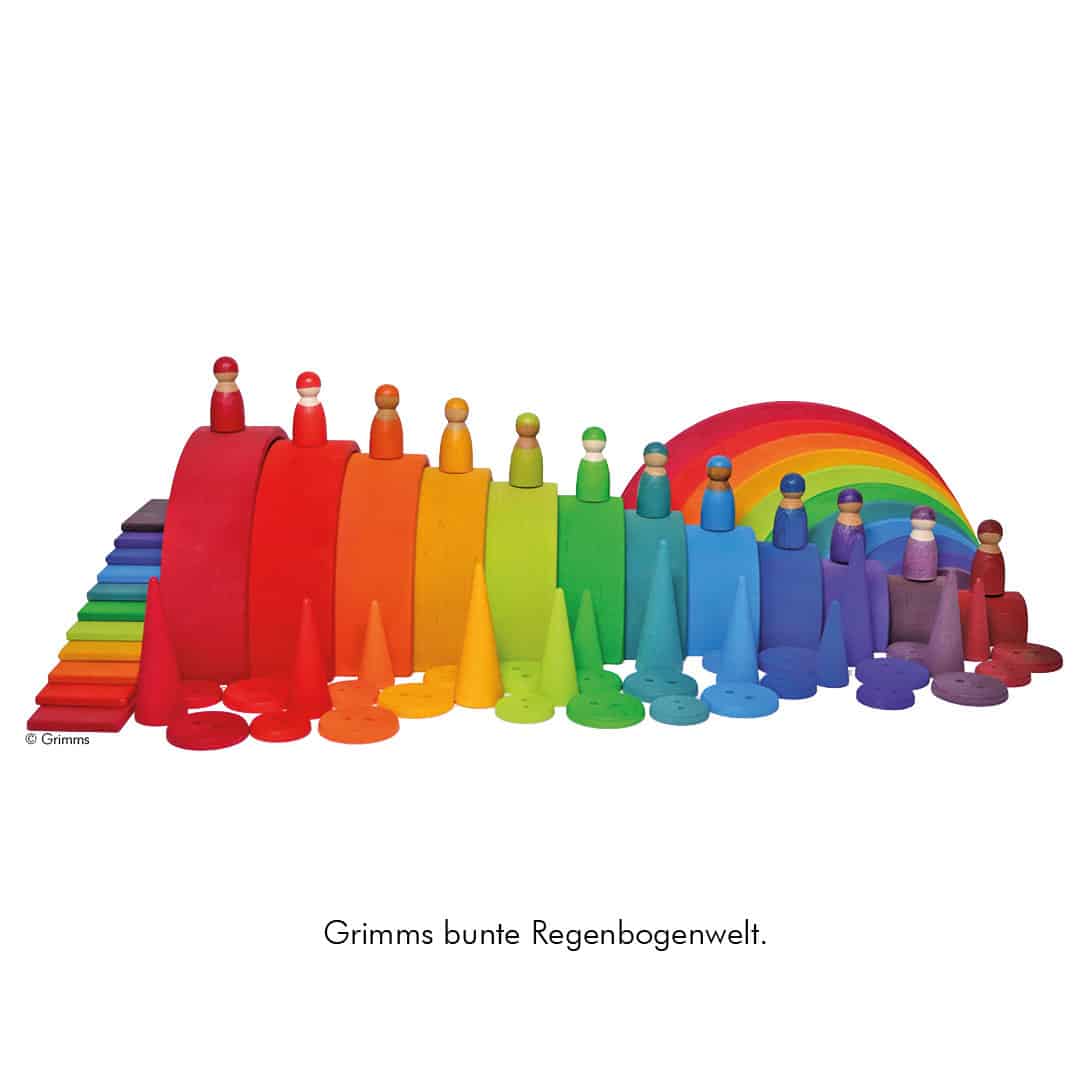 Grimms Regenbogenfreunde 12 Holzfiguren - Image 5