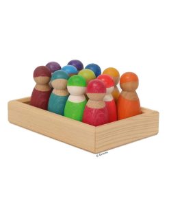 Grimms Regenbogenfreunde 12 Holzfiguren
