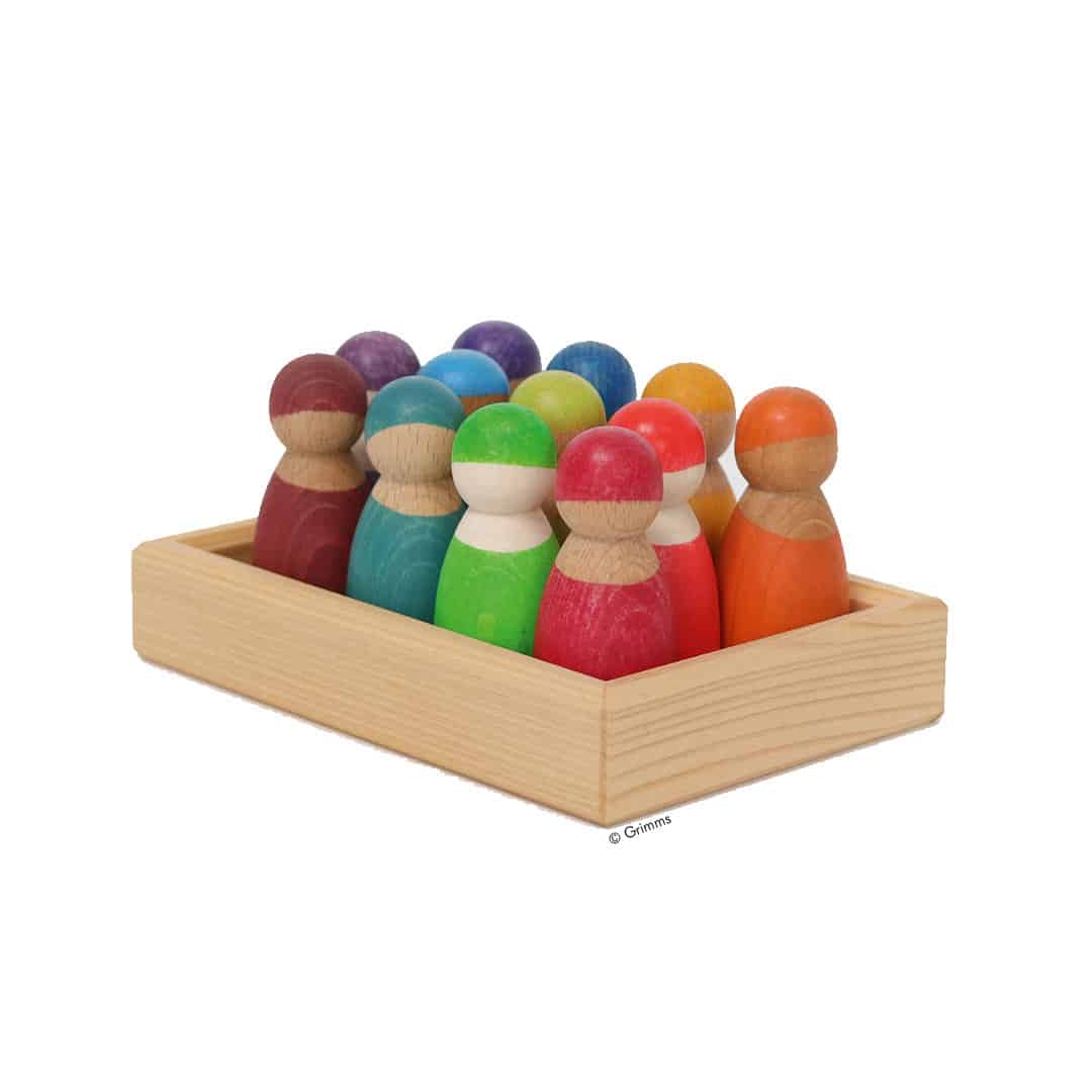 Grimms Regenbogenfreunde 12 Holzfiguren