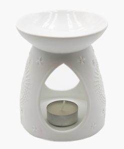 Aromalampe Porzellan-Windlicht Blume des Lebens