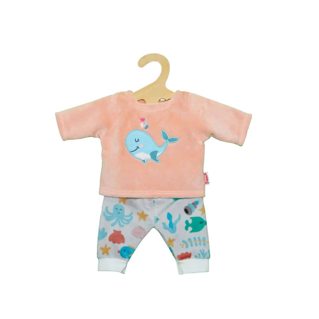 Heless Puppenkleidung Flauschiger Pyjama „Wal Bobby“