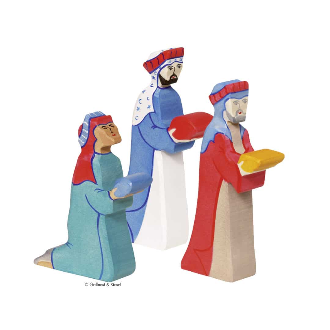 Holztiger Holzfigur König Caspar 2 für die Weihnachtskrippe - Image 2