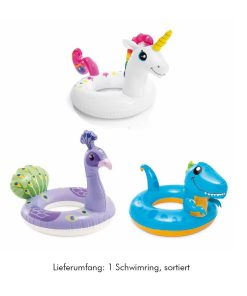 Intex Schwimmring mit Tierkopf: Einhorn, Pfau, Dino, sortiert