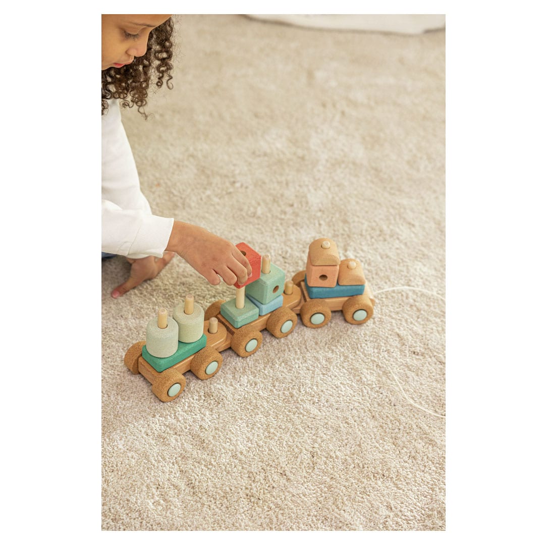 Korko Spielzeugzug mit Korkbausteinen - Image 2