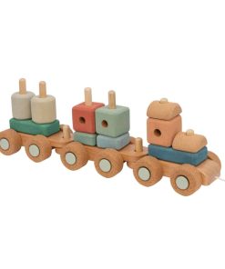 Korko Spielzeugzug mit Korkbausteinen