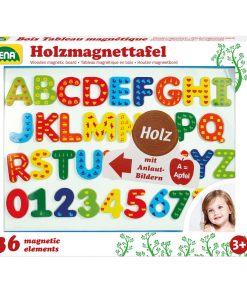 LENA Magnettafel aus Holz mit Buchstaben