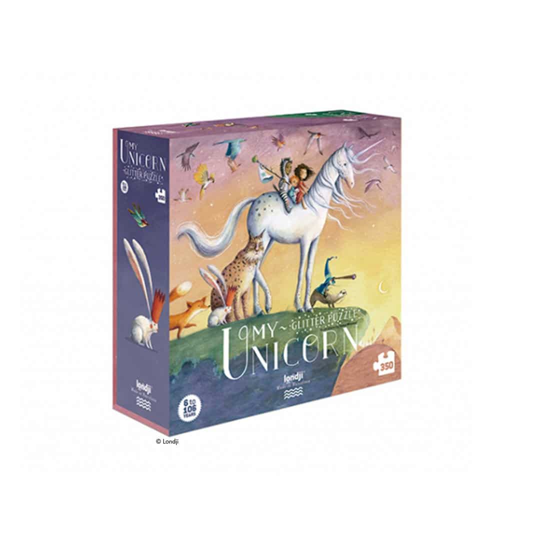 Londji Boden-Puzzle Glitzer-Einhorn 350 Teile