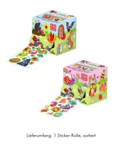 Moses Krabbelkäfer Sticker von der Rolle, sortiert