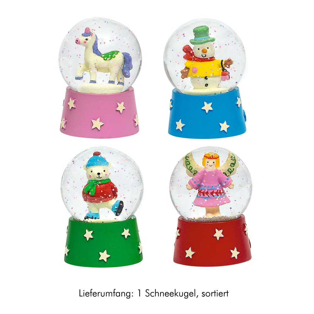 Moses nachtleuchtende Schneekugel für Kinder, sortiert