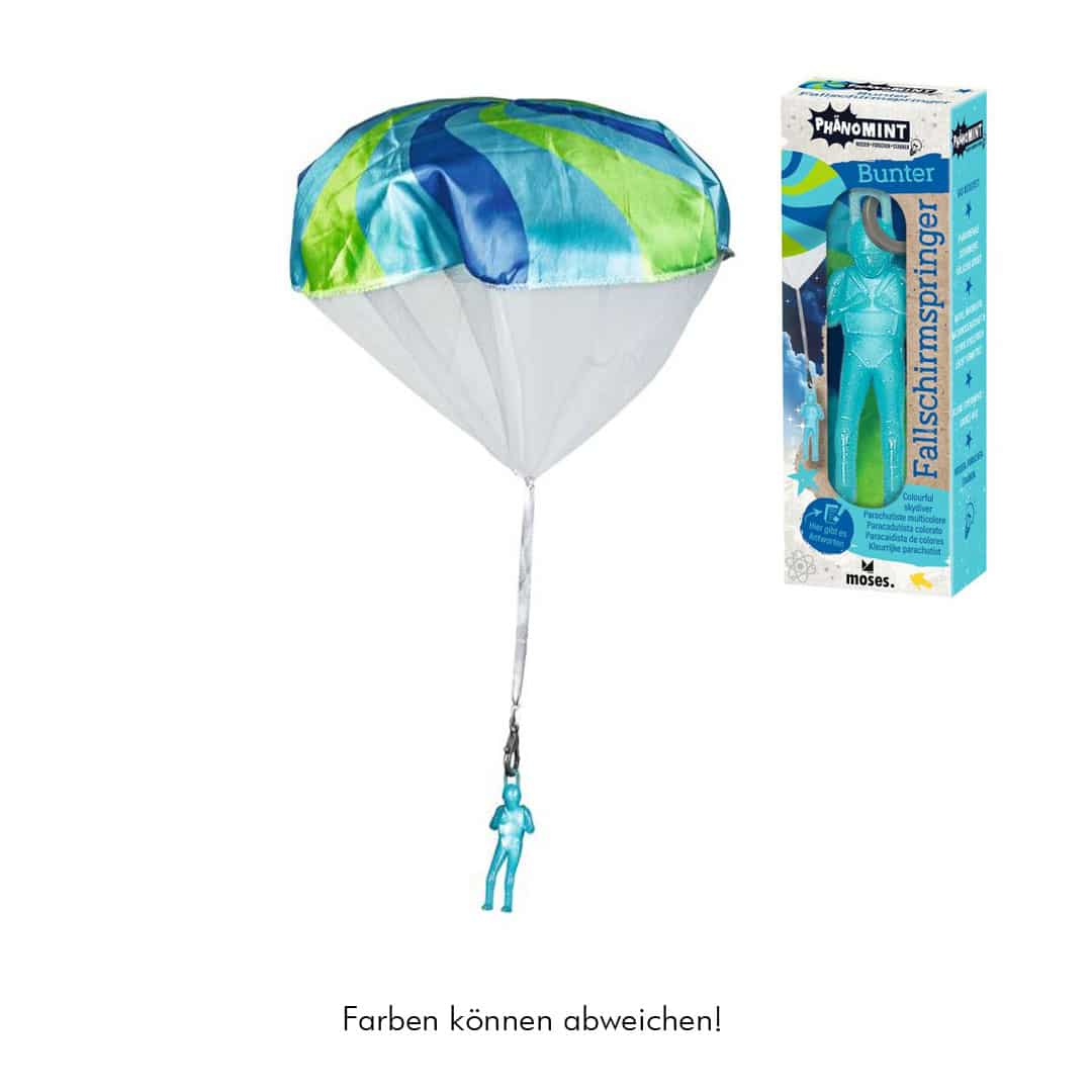PhänoMINT Nachtleuchtender bunter Fallschirmspringer