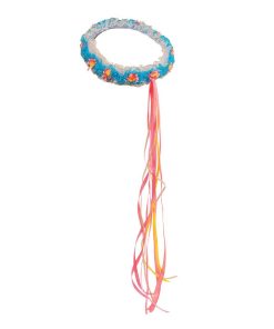 Dreamy Dress-Ups Blumen-Haarkranz Hellblau mit Glitzer