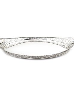 Großes Silber Tablett im Klassizistischen Stil, J. van der Dussen, Schoonhoven, Niederlande 1920