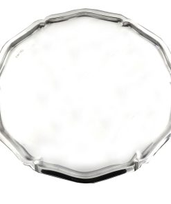 Großes Rundes Silber Tablett Wilkens Silhouette in 925 Sterling Silber