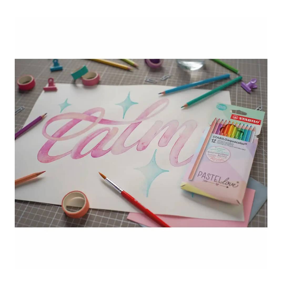Aquarell-Buntstifte STABILOaquacolor Pastellove 12er-Set - Image 2