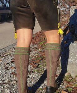 Handgstrickte “Strümpf” braun-moos