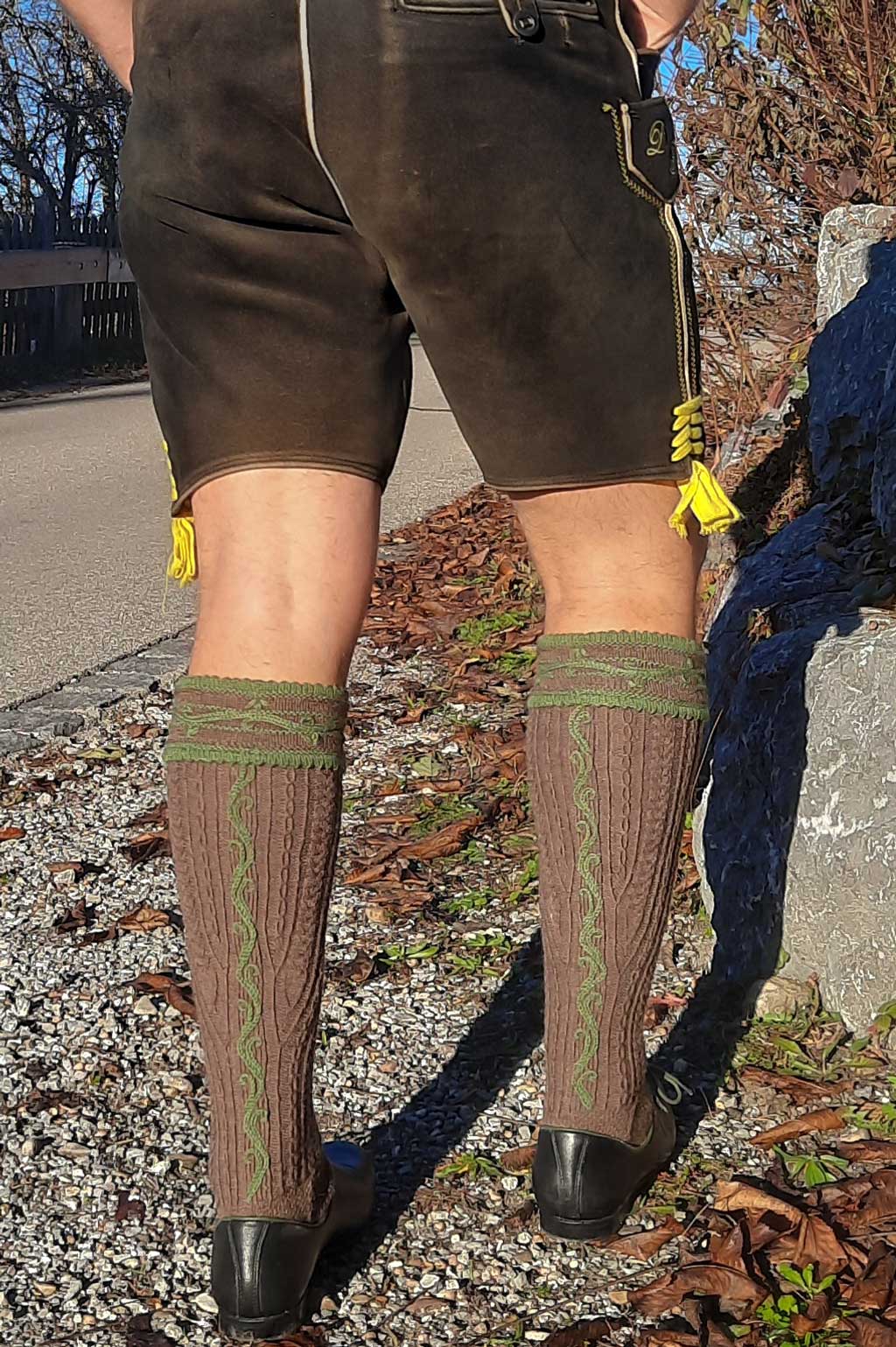 Handgstrickte “Strümpf” braun-moos - Image 2