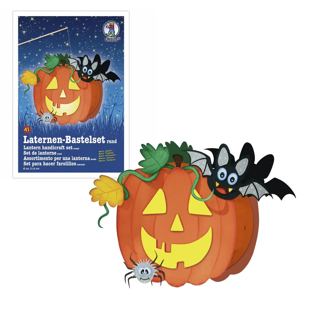 URSUS Laternen-Bastelset Halloween-Kürbis
