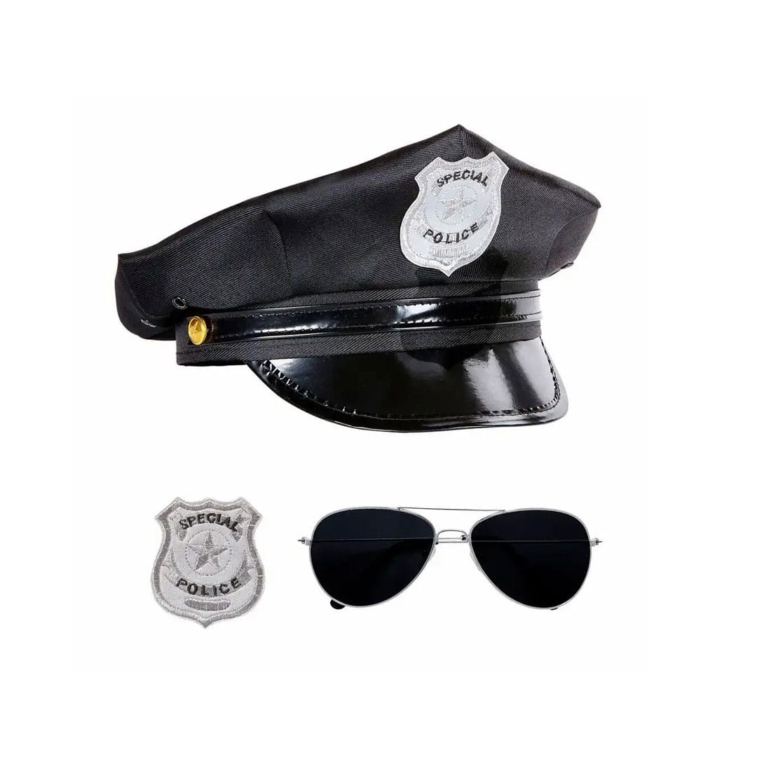 Kostümaccessoire-Set Polizei für Kinder mit Polizeimütze