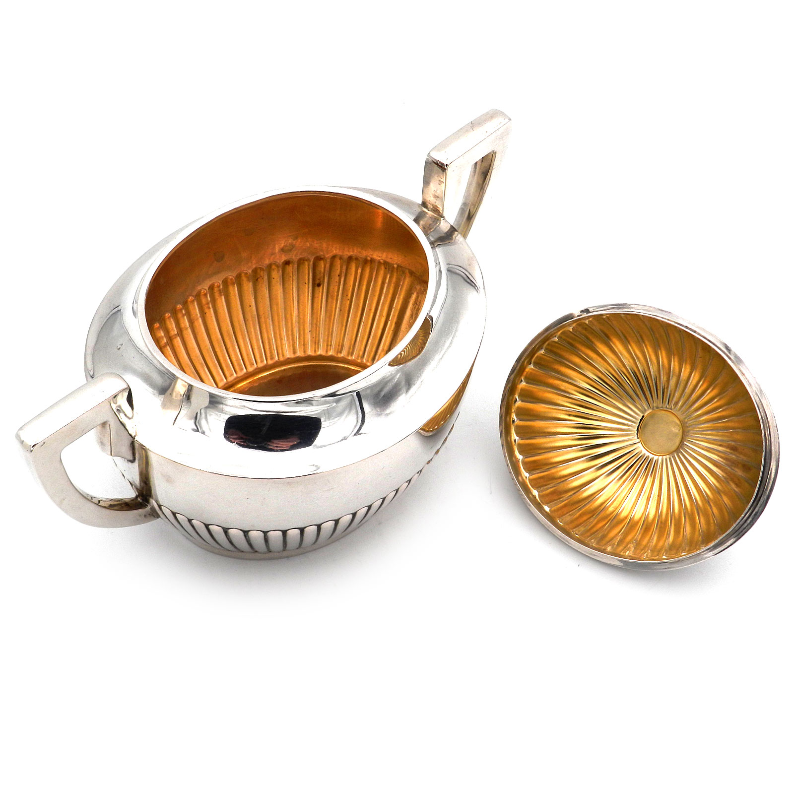 Silber Zuckerdose, Lutz und Weiss, um 1930 - Image 5